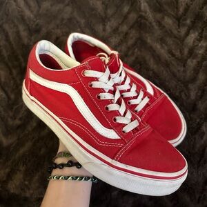 Red vans old skool